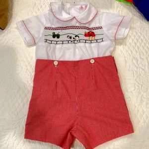 Orient express Size 4 farmer themed outfit.